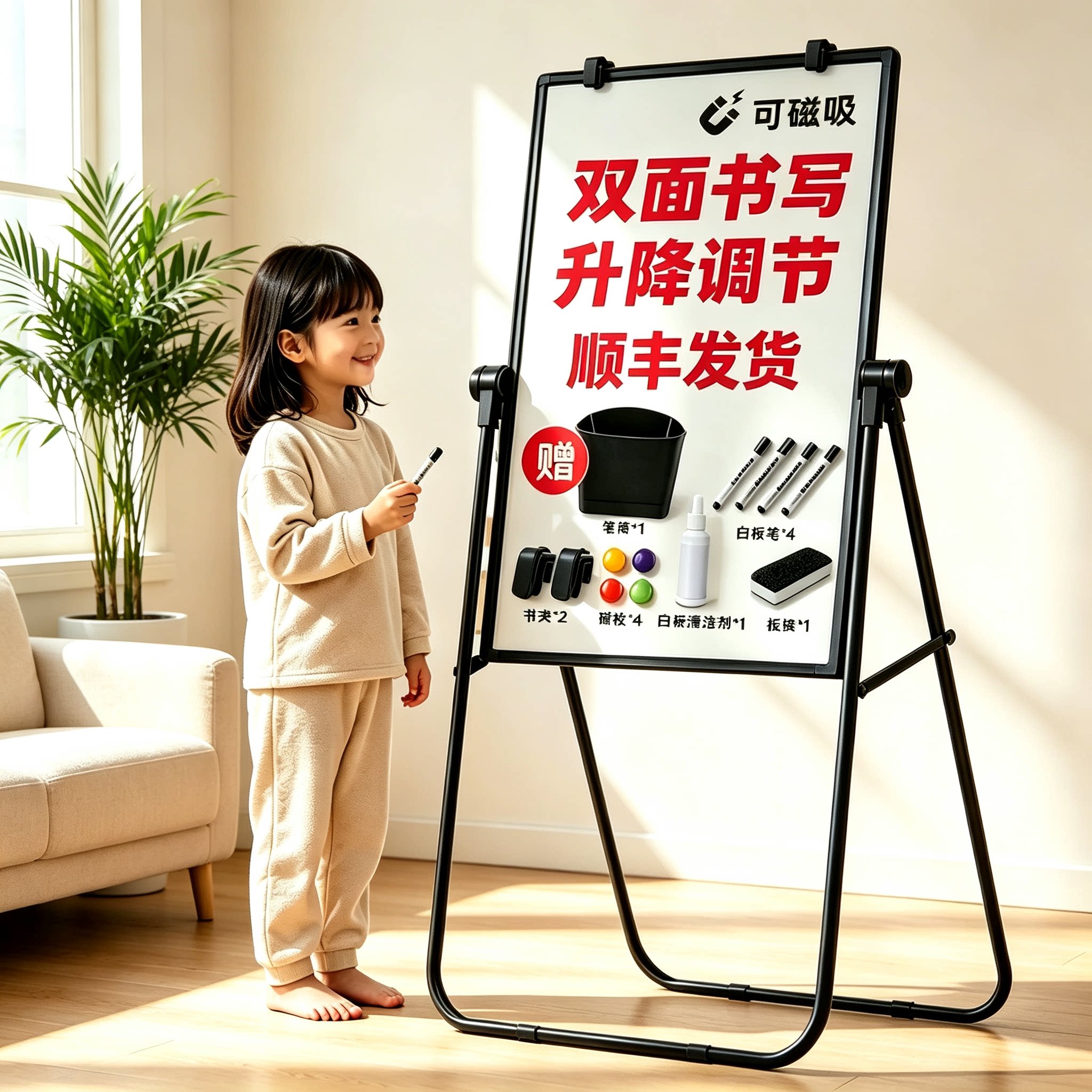 U型白板写字板家用教学专用可擦图片