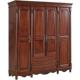 美式 乡村储存柜1.85米 实木衣柜四门对开门橱柜大衣柜卧室家具美式