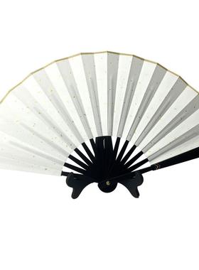 新款9寸合金扇子中国风绢布金属折扇精美流苏功夫舞蹈扇