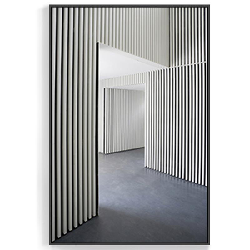 北欧抽象厅装饰画客现代简约象画黑白几何建筑工业风AXL-444挂画