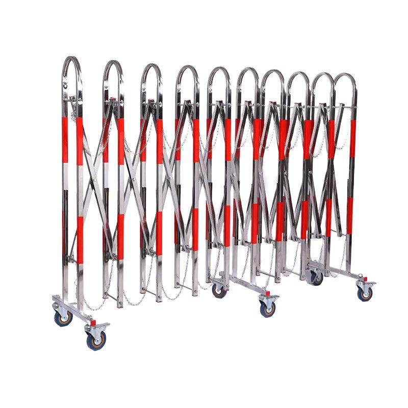 不锈钢加厚伸缩围栏可移动幼儿园可伸缩护栏栅栏门折叠隔离防护栏