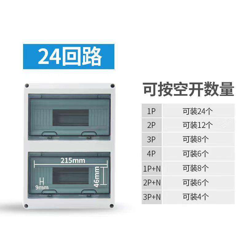 配电箱明装24回路漏电断路器空开盒,电子/电工,配电控制柜/控制箱,淘宝优惠券,粉丝福利购,淘宝优惠卷