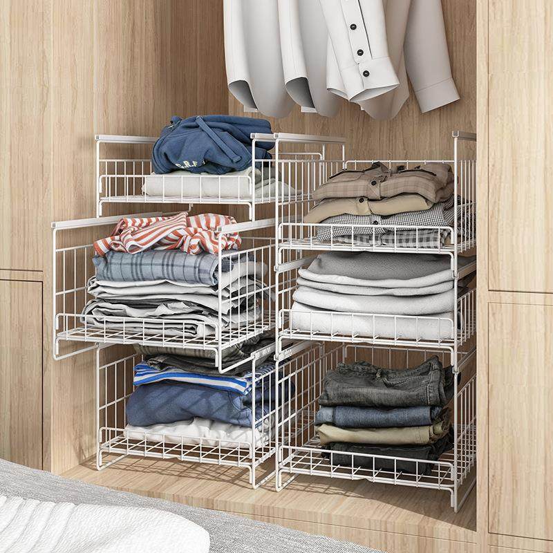 宿舍衣柜收纳分层隔板衣物衣服整理房间隔断隔层置物架抽屉式