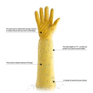 羊皮花园园艺园林长款手套养蜂手套耐磨防刺防水手套玻现货