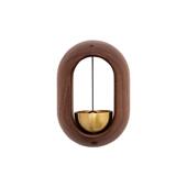 日式 椭圆金属复古风铃创意乔迁礼物吸门式 多巴胺门铃铃铛铜铃挂饰