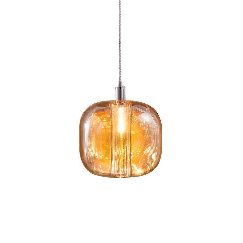 现代简约餐厅楼梯三头水晶长吊灯个性公寓卧室单头创意床头小吊灯