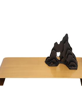 新中式装金色金属假山1111件卧室摆书客厅餐房厅桌面玄关软饰品