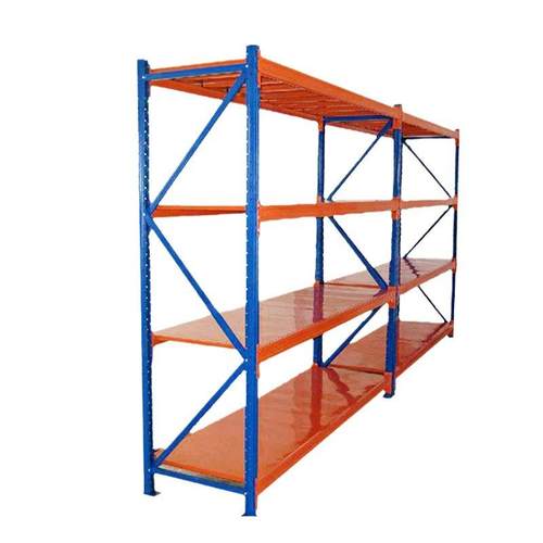 2米长4层仓储货架厂家仓库轻重型组装式60宽货架300公斤蓝色橘红