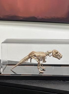 现代简约男孩书房系列摆件恐龙模型组合样板房儿童摆设装饰品摆件