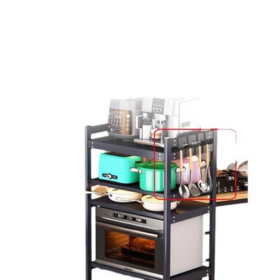 三层厨房微波炉置物架落地多层大尺寸嵌入式烤箱洗碗机收纳架带轮