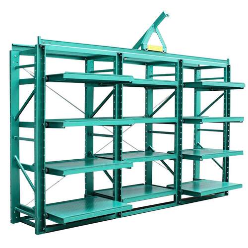 惠州模具货架带天车葫芦重型货架仓库仓储半开式模具架抽屉式