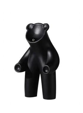 黑白双色无脸熊树脂摆件ins风家居高档玄关软装饰品