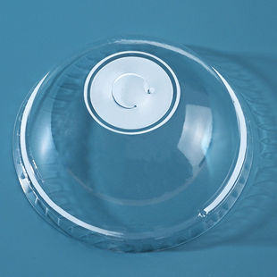严选90/92/95/98口径一次性PET球盖透明塑料拱盖打包奶茶杯半圆盖