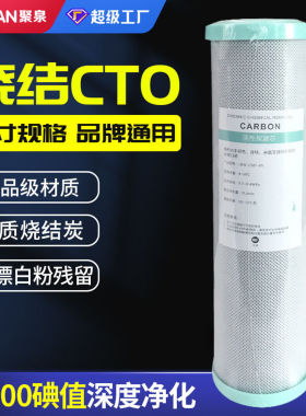 10寸通用烧结活性碳滤芯净水器滤芯活性炭滤芯椰壳炭滤芯厂家直销