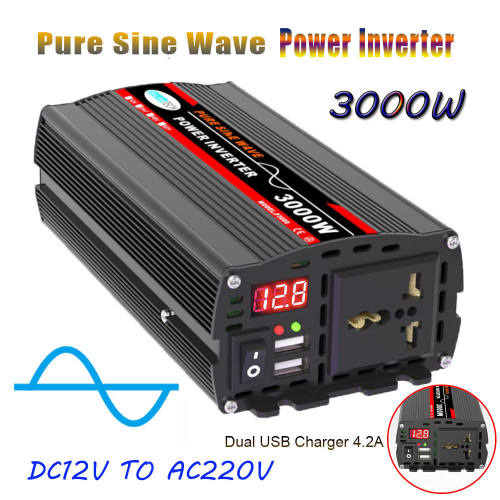 汽车纯正波逆变器500W车载转换器适配器12V24V48V60V转110V220V