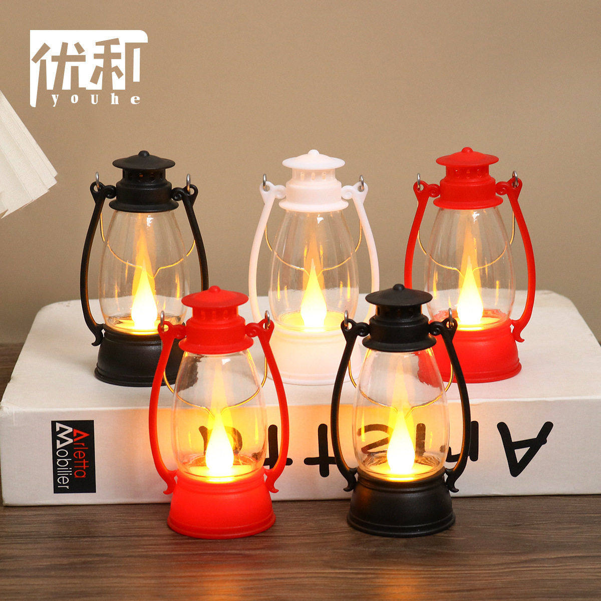 迷你复古手提小马灯小油灯跨境热卖电子蜡烛万圣节氛围夜灯摆件,节庆用品/礼品,蜡烛,淘宝优惠券,粉丝福利购,淘宝优惠卷