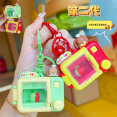 可爱小狗趣味旋转微波炉背包挂件卡通儿童钥匙扣解压小玩具礼品