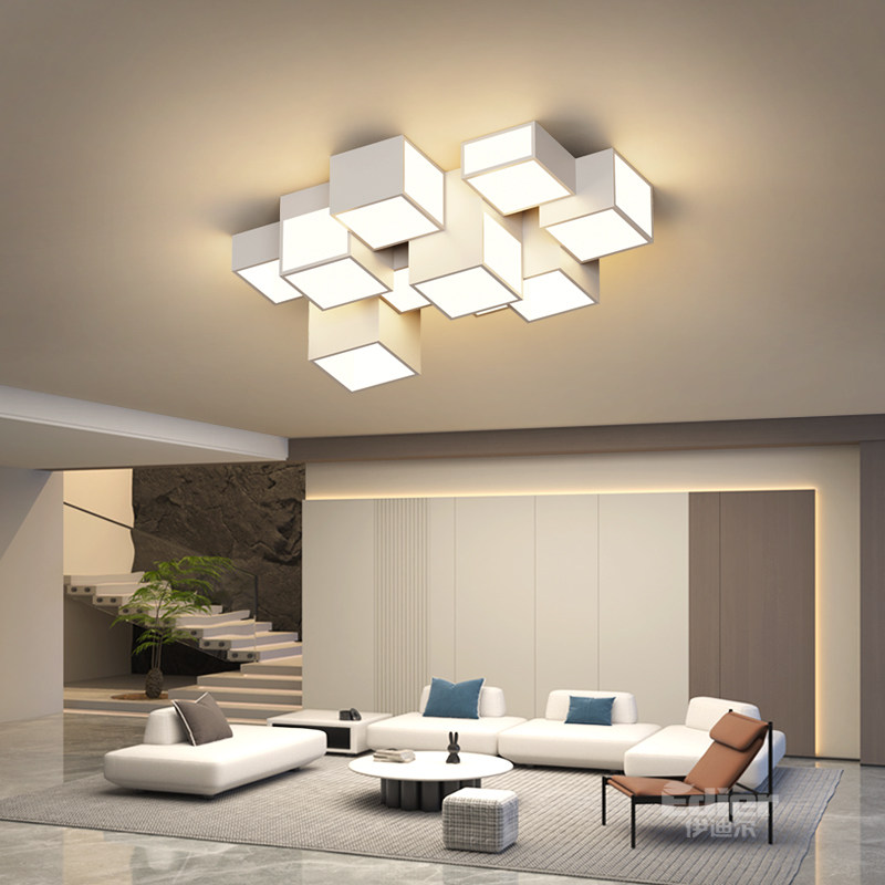 客厅灯简约现代大气组合吸顶灯设计师创意led灯网红新款大厅主灯