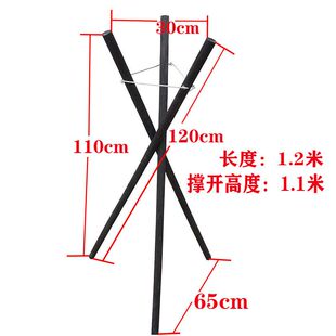 100个三脚架花架开业三角架实木黑色三叉架花店插花架花篮实木i.