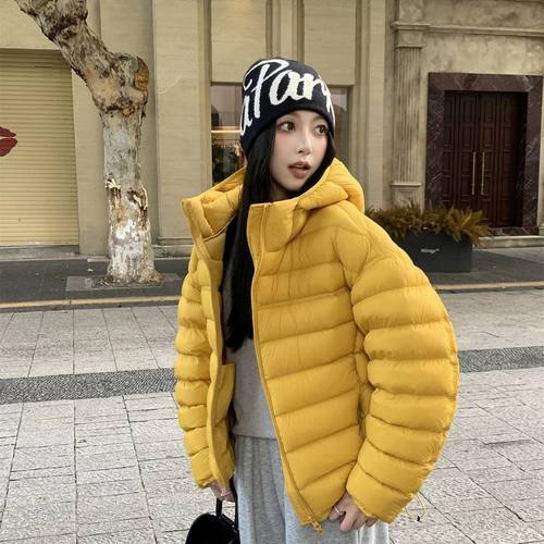 2025冬季新款排骨羽绒服女轻薄泡芙短款白鸭绒保暖连帽小个子外套