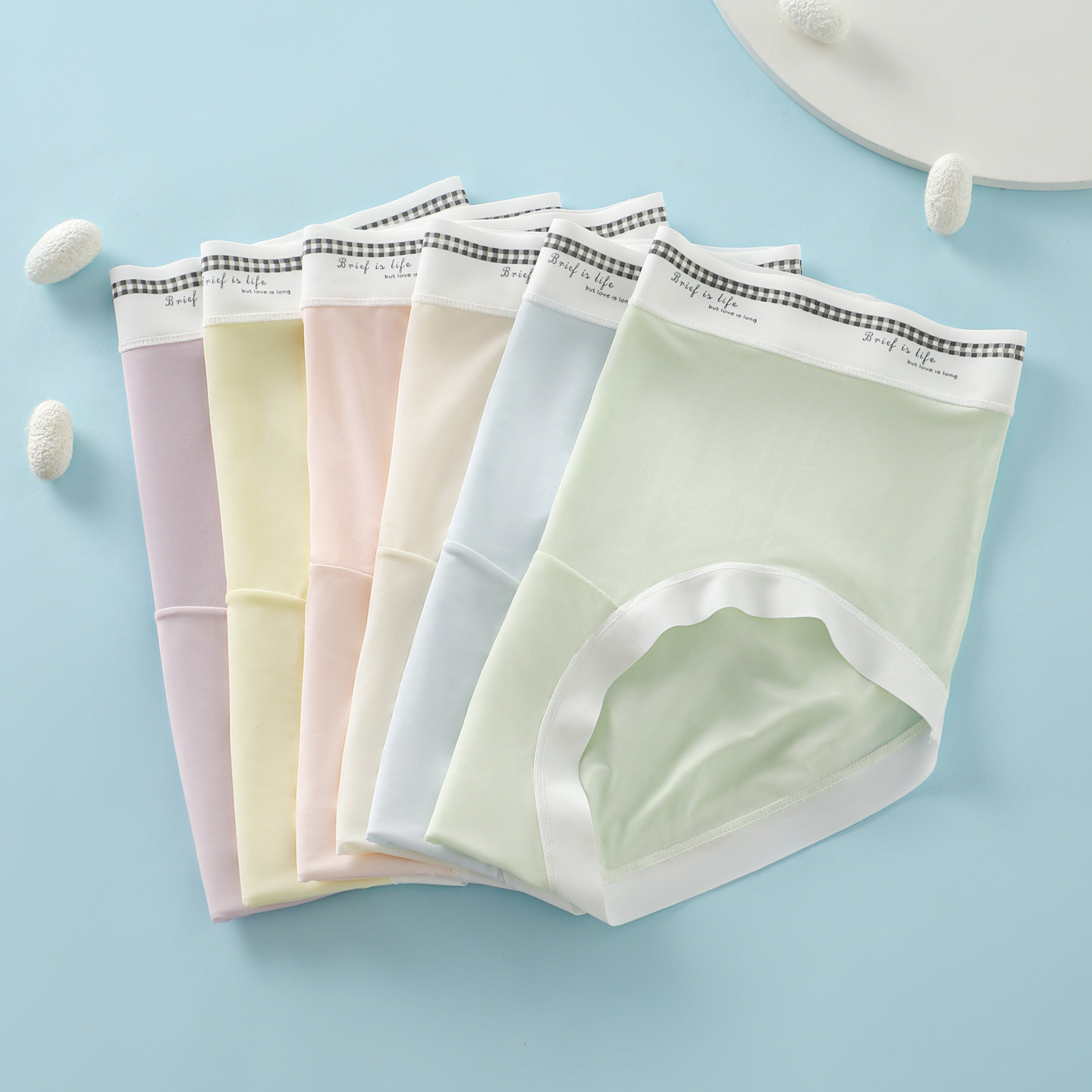 蕉轩夏季10级抗菌聚乳酸内裤轻柔无痕速干中腰舒适透气女士三角裤