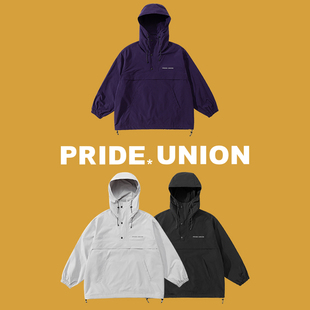 PRIDE UNION骄傲集结三防套头袋鼠A型半拉链户外防水防风夹克