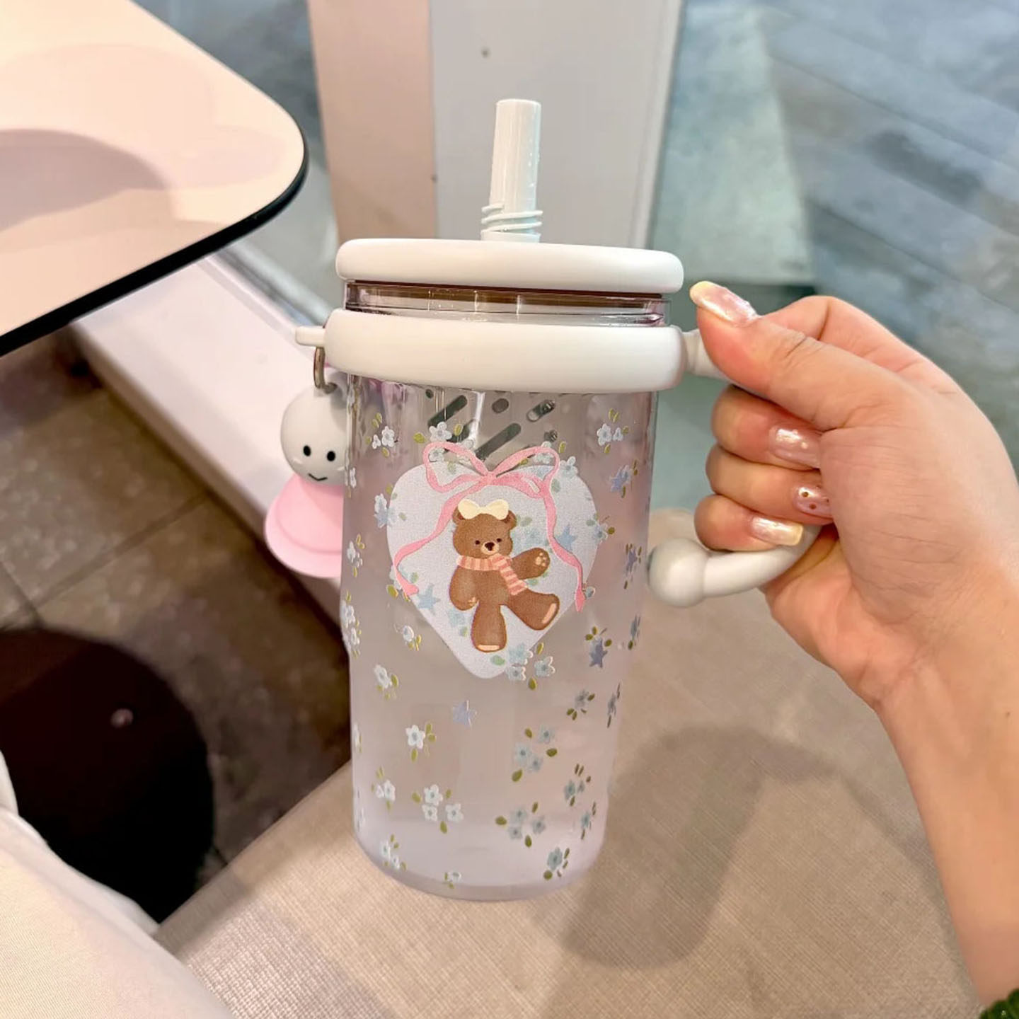 可爱少女心卡通小熊吸管