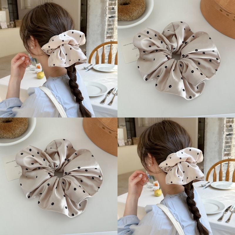 仙賢遙2025新款緞面碎花大腸發圈