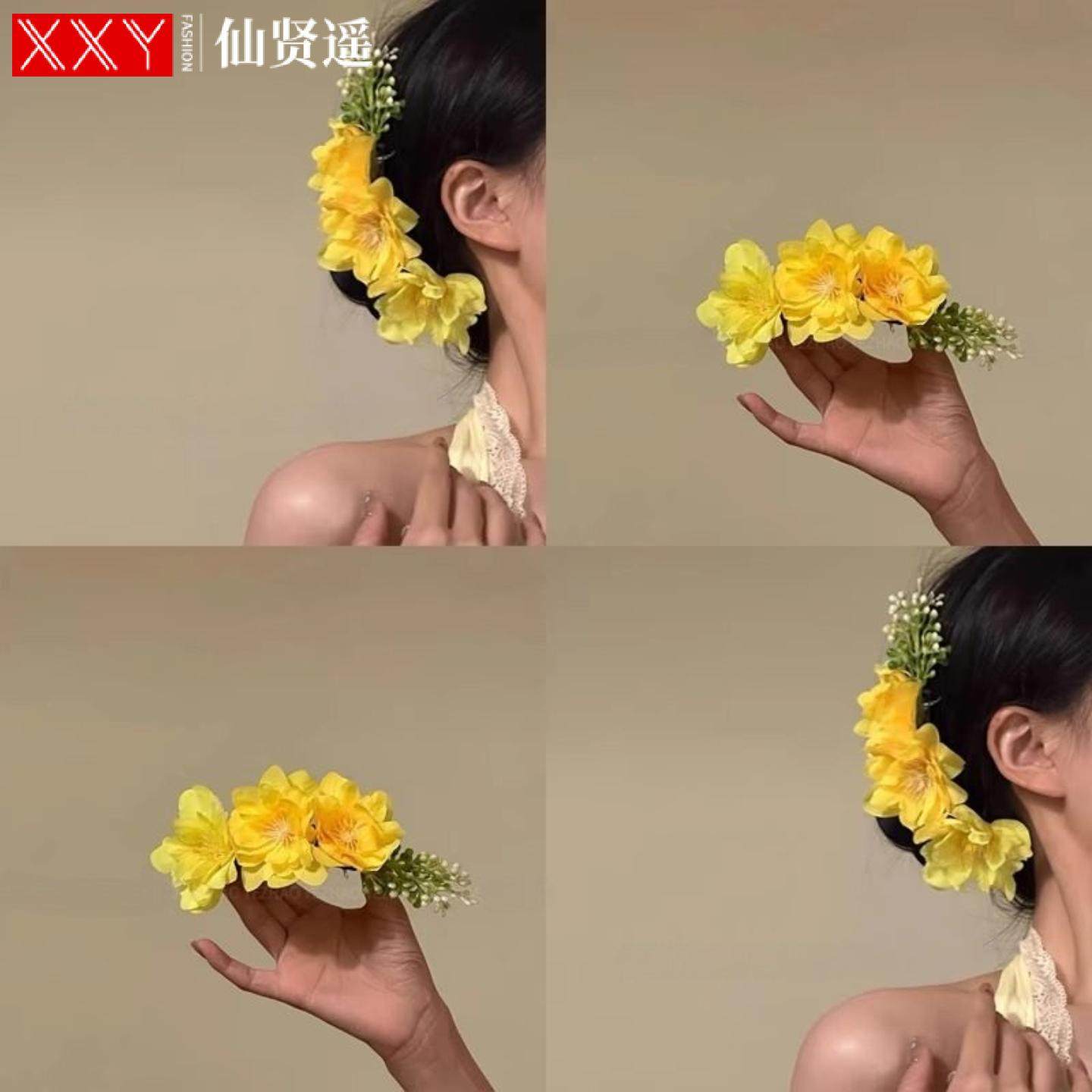 春夏民族风甜美立体花朵发梳新中式盘发插梳头饰氛围拍照簪花头饰,户外/登山/野营/旅行用品,旅行发卡,淘宝优惠券,粉丝福利购,淘宝优惠卷