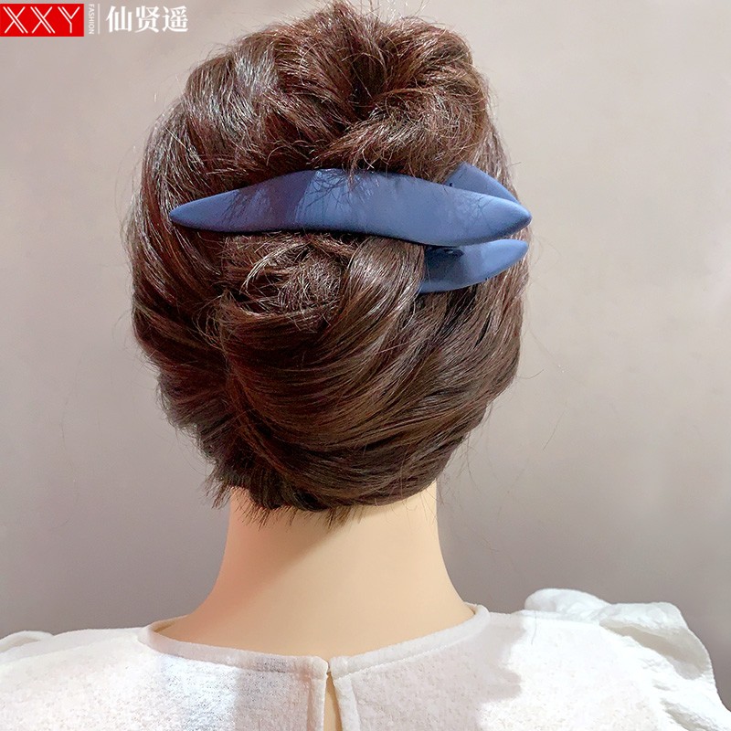 发夹女后脑勺盘发鲨鱼夹子一字夹