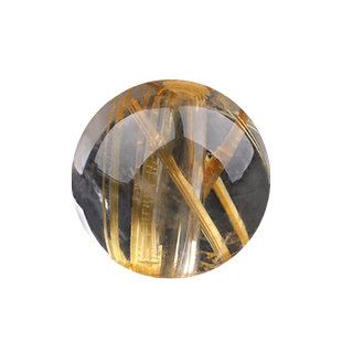 杰米天然原矿金发晶散珠子钛金单颗圆珠子女手串项链男手链配珠