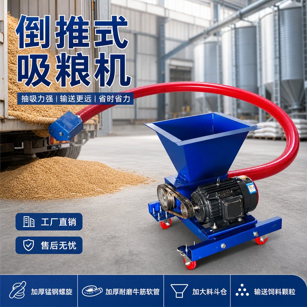 上料神器家用倒推款吸粮机料斗式螺旋绞龙玉米小麦稻谷软管抽粮机