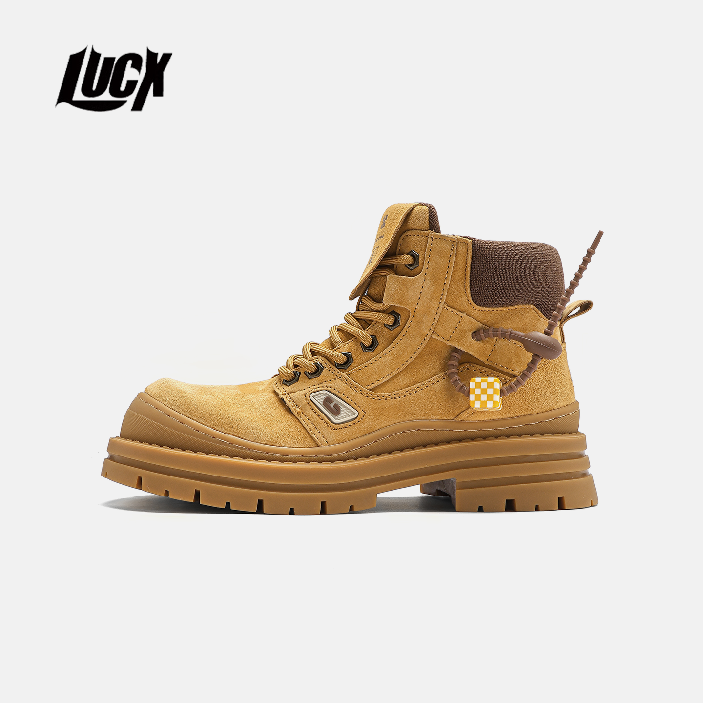 Lucx马丁靴冬季2025新款百搭经典复古包头靴子厚底踢不烂工装靴女