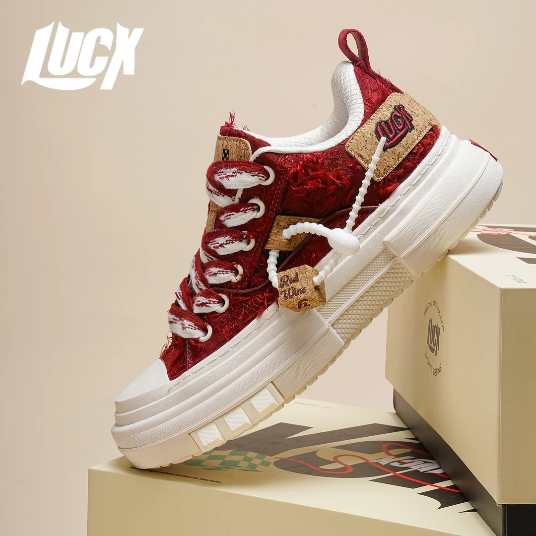Lucx转运鞋经典小香风潮流国潮百搭厚底鞋情侣款板鞋做旧设计鞋子