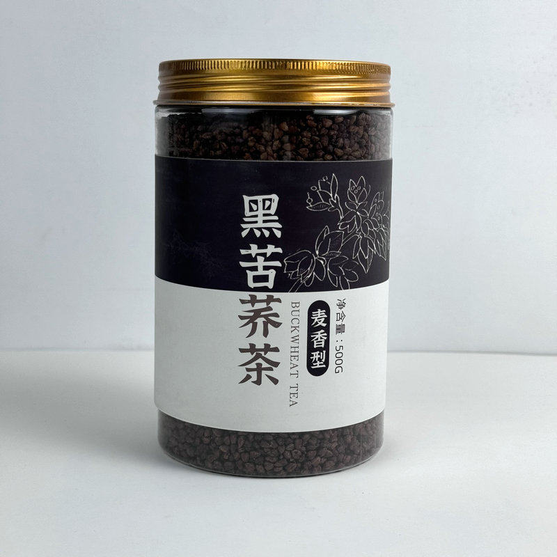 黑苦荞茶500g罐装全株苦荞茶麦香型花草茶酒店代用荞麦茶厂家