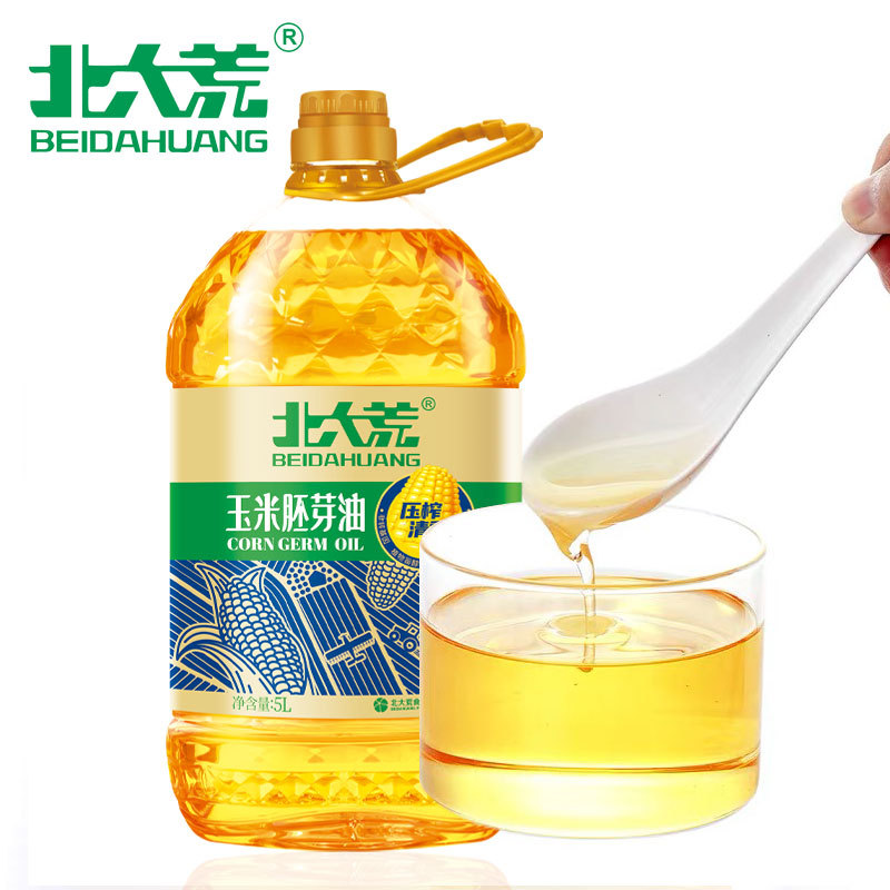 北大荒非转基因一级玉米胚芽油5L食用油家用5升玉米油健康食用油
