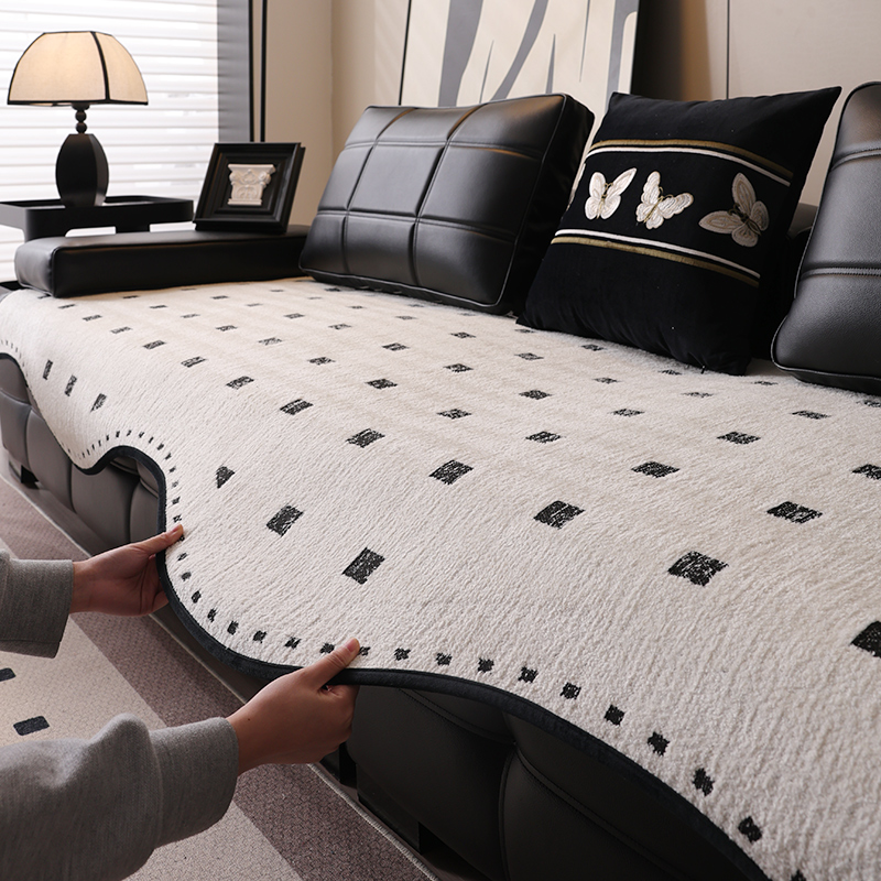 纪楠雪尼尔防滑现代轻奢组合沙发