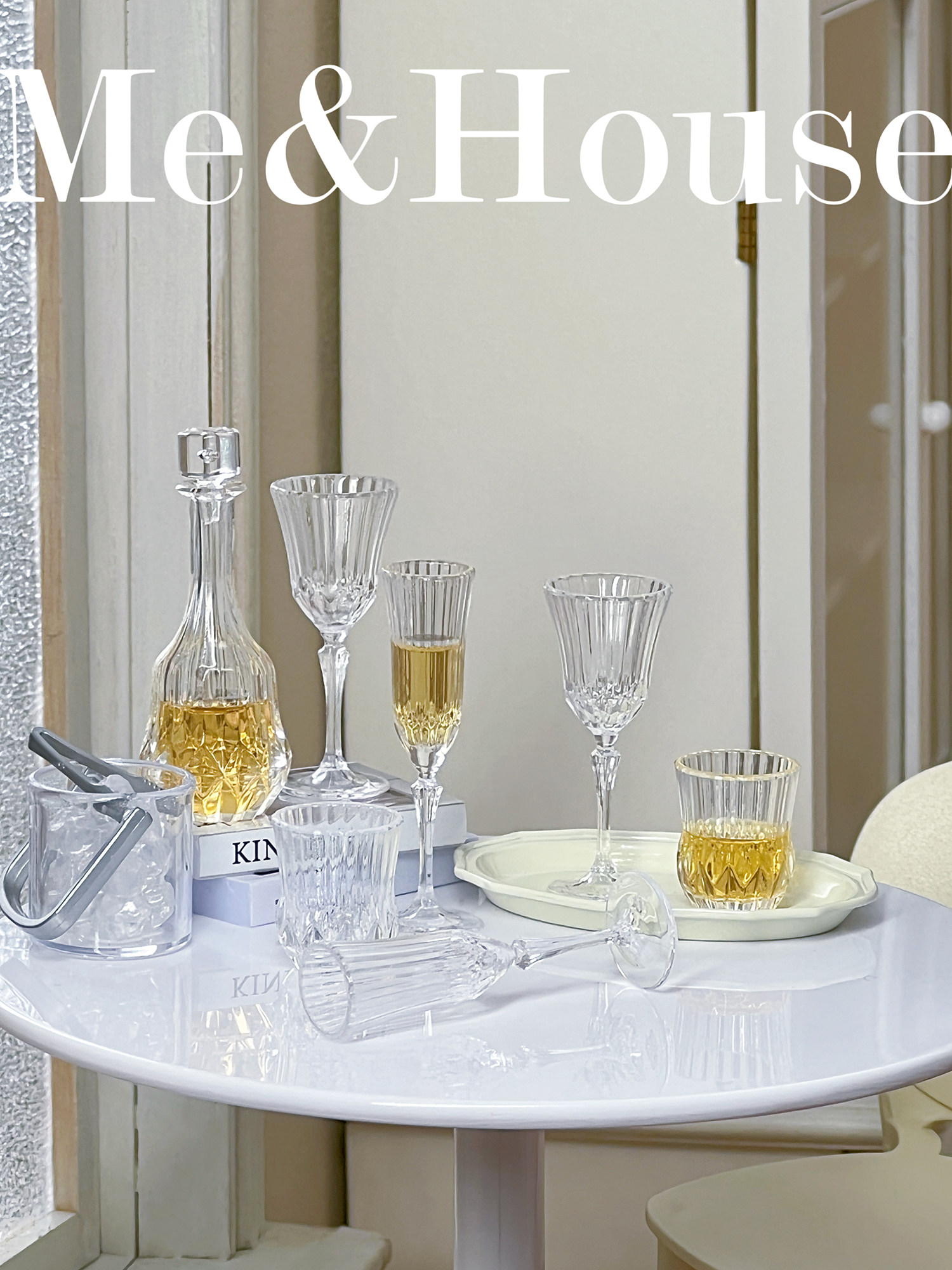 1:6 Blythe bjdob11迷你模型仿真玩具香槟红酒杯/雕花酒杯