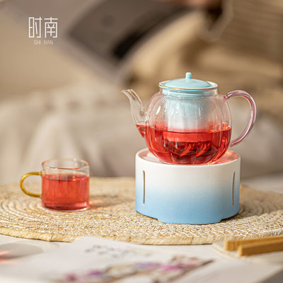 蜡烛温茶炉套装陶瓷热茶暖茶炉家用温茶器加热保温底座花茶煮茶壶