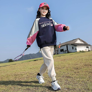 洋气中大儿童冬季 时尚 2022新款 女童装 保暖绒衫 卫衣加绒加厚秋冬装