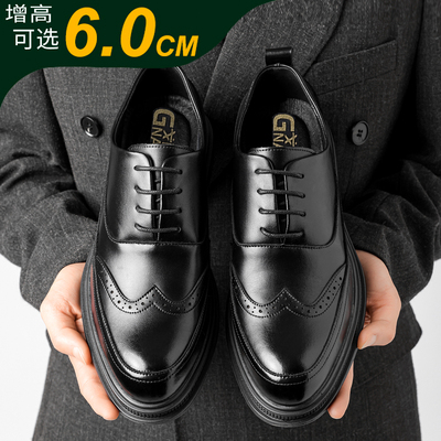 新款潮流精致男生商务皮鞋正品