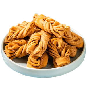 御食园开心小麻花500g香酥番茄蟹黄味麻花北京特产零食小吃年货礼