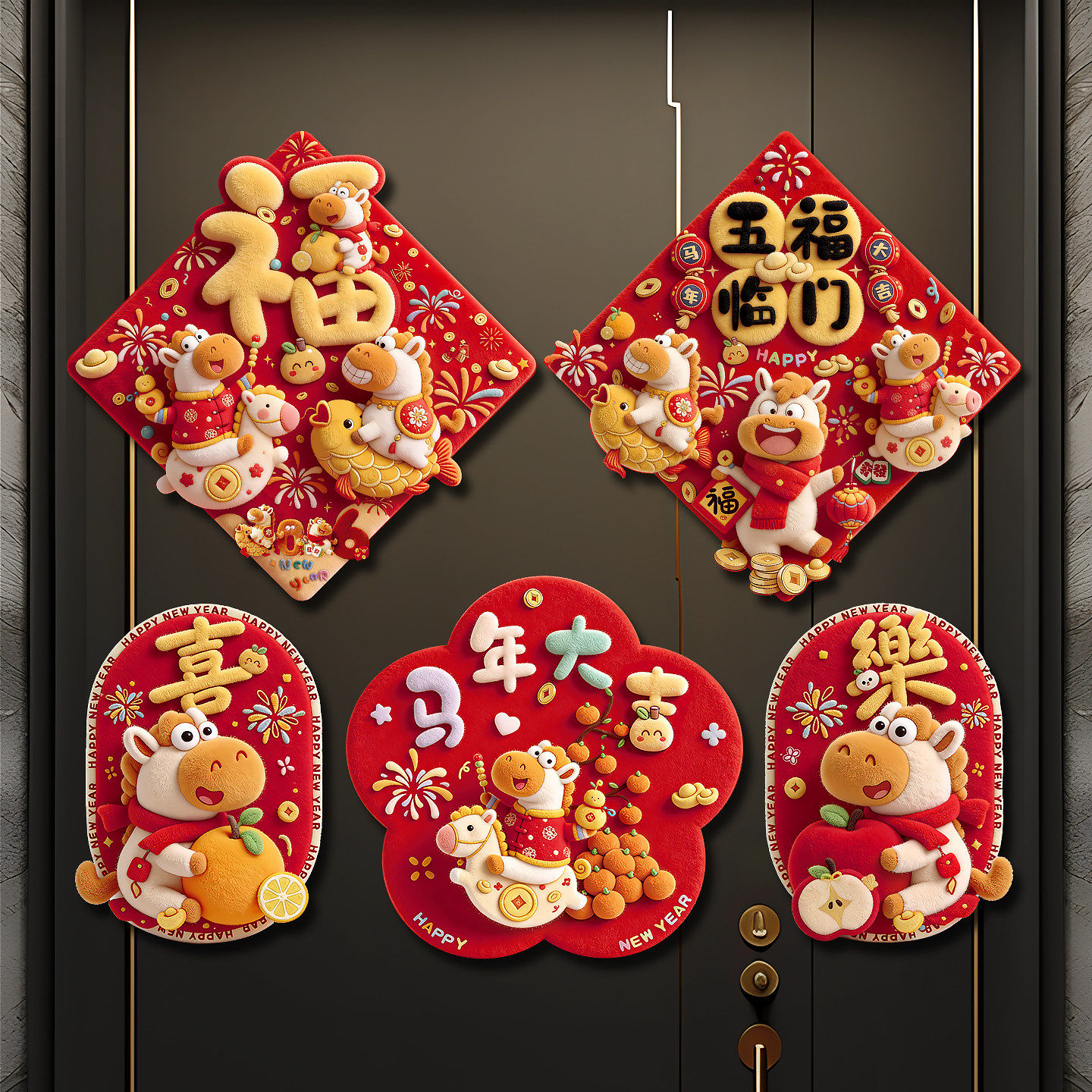 磁吸福字门贴2026马年新款入户大门窗花贴纸过年新年春节装饰布置,节庆用品/礼品,福字/窗花/窗贴,淘宝优惠券,粉丝福利购,淘宝优惠卷