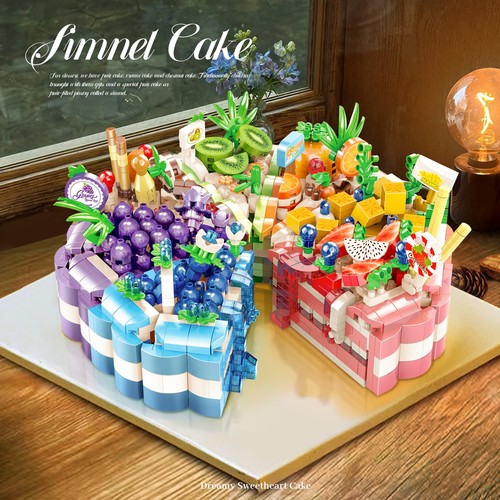 女孩生日蛋糕积木水果小甜点玩具