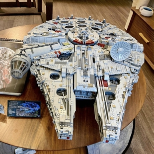 星球大战千年隼歼星舰积木成人版高难度巨大型男孩拼装玩具模型船