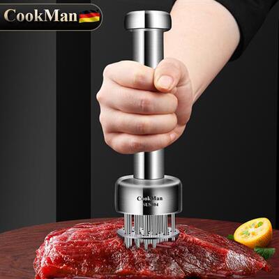 德式304不锈钢松肉针细牛排针插扣肉扎孔器嫩肉断筋神器牛扒工具