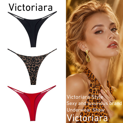 Victoriara Ropt纯棉丁字裤女内裤性感纯欲火辣勾人不夹臀t裤女