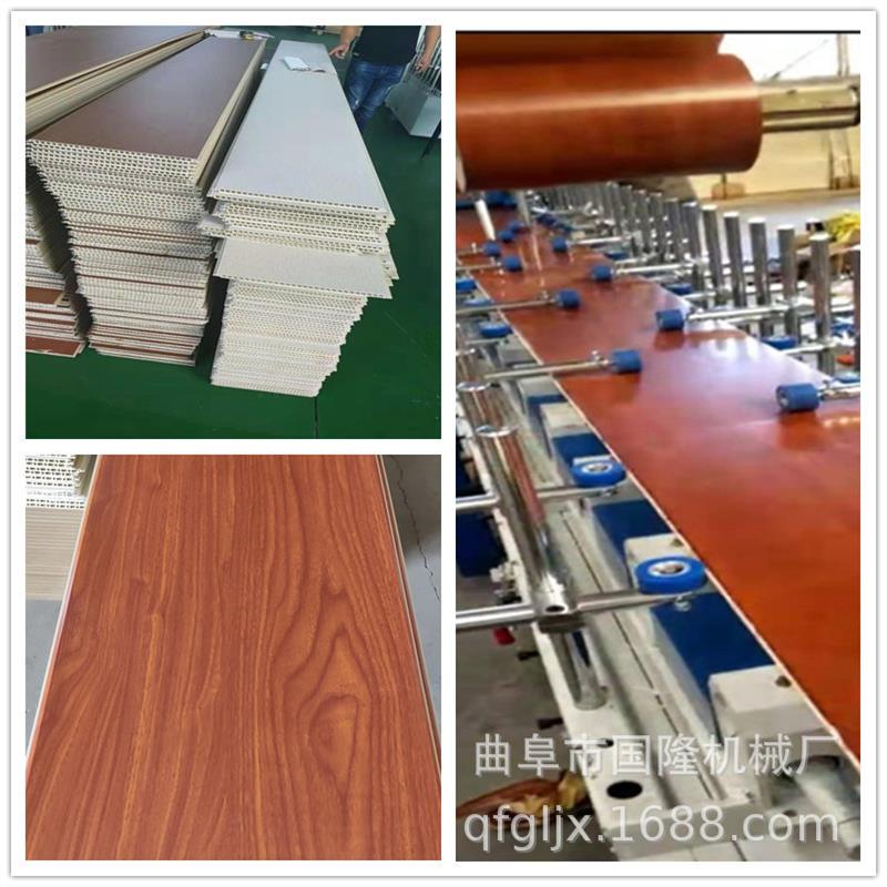 木饰面格栅悬空背景墙包覆机 PUR热熔胶包覆机 集成墙板包覆机