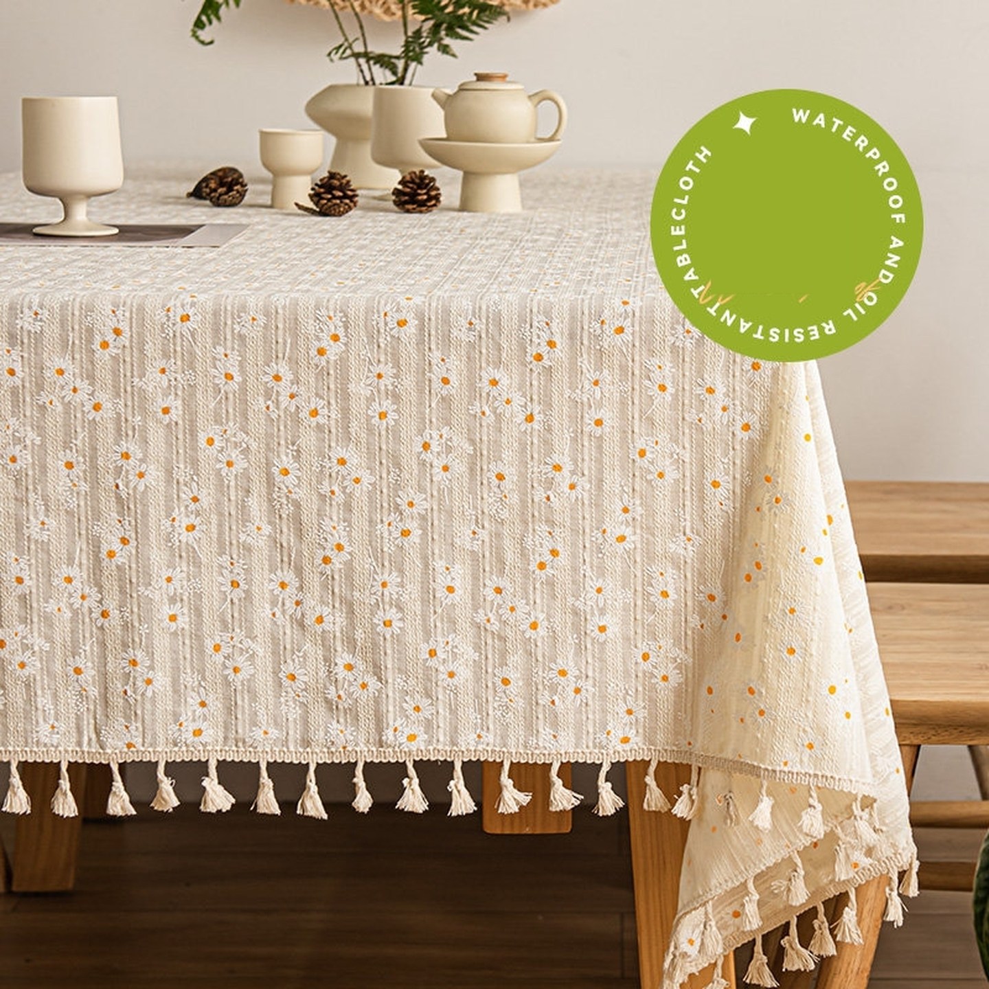 棉麻风桌布防油污免洗布艺轻奢高级感长方形茶几布2026餐桌小清新,居家布艺,桌布,淘宝优惠券,粉丝福利购,淘宝优惠卷