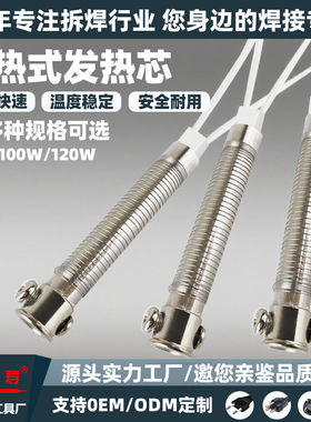 D6-80W送锡枪芯D6-100W烙铁芯外热送锡枪发热芯耐温外热式